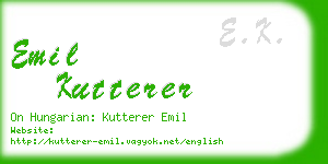 emil kutterer business card